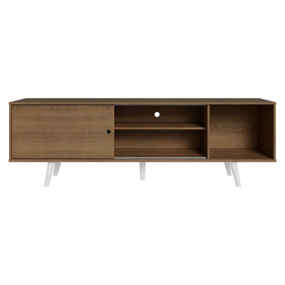 Rack Madesa Dubai para TV até 65 Polegadas com Pés Rustic/Branco 5Z09 - Image 7