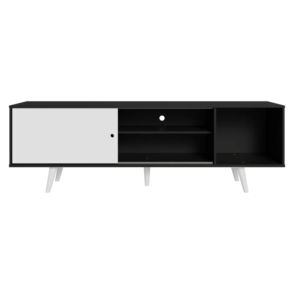 Rack Madesa Dubai para TV até 65 Polegadas com Pés Preto/Branco 7709 - Image 7