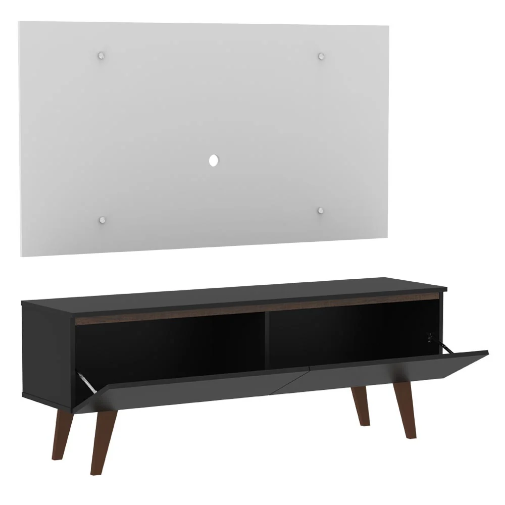 Rack Madesa Le Mans e Painel para TV até 55 Polegadas 2 Portas Preto/Branco - Image 5