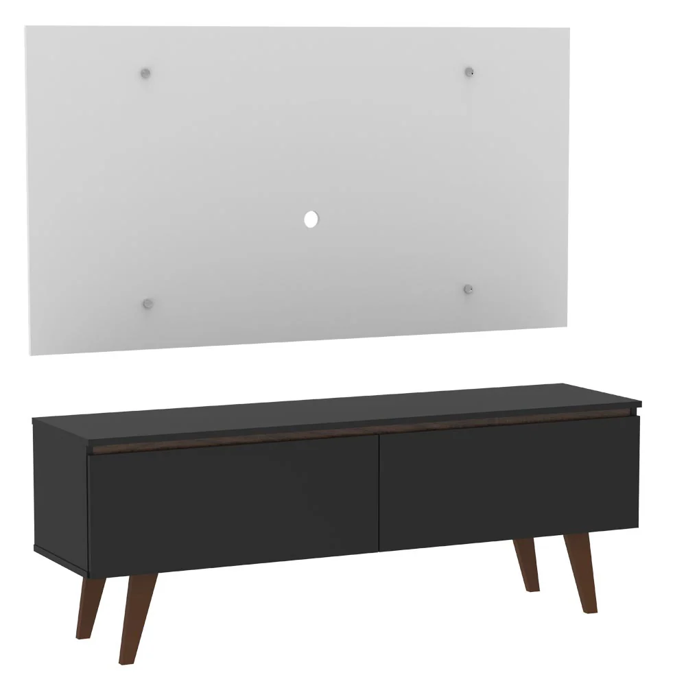 Rack Madesa Le Mans e Painel para TV até 55 Polegadas 2 Portas Preto/Branco - Image 7