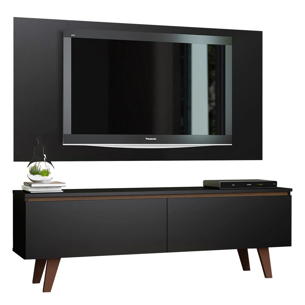 Rack Madesa Le Mans e Painel para TV até 55 Polegadas 2 Portas Preto - Image 2