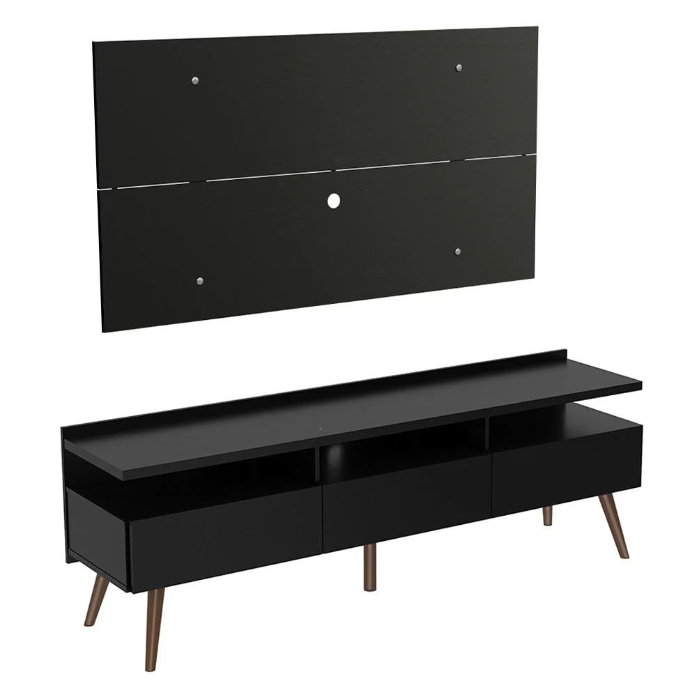 Rack Madesa Londres e Painel para TV até 55 Polegadas Preto - Image 6