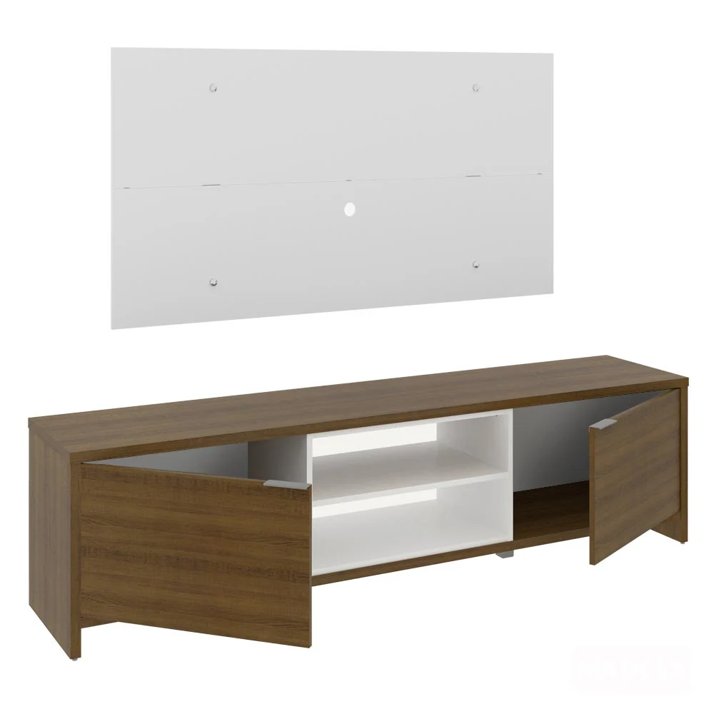 Rack Madesa Metz e Painel para TV até 55 Polegadas Rustic/Branco - Image 3