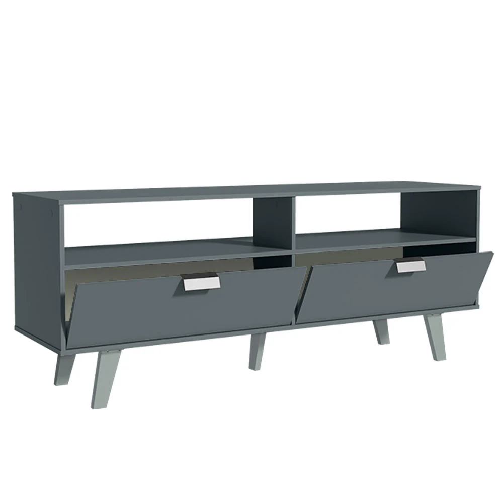 Rack para TV até 55 Polegadas Madesa Oslo com 2 Portas Cinza - Image 5