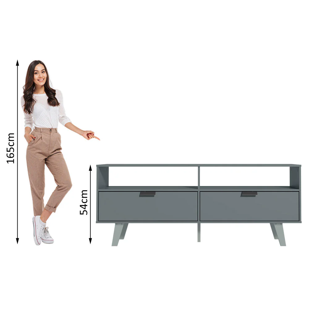 Rack para TV até 55 Polegadas Madesa Oslo com 2 Portas Cinza - Image 6