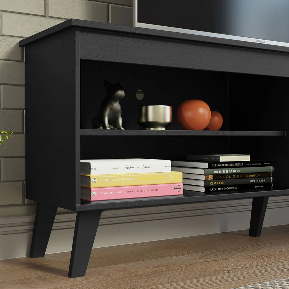 Rack para TV até 65 Polegadas com Pés Preto Turim Madesa - Image 7