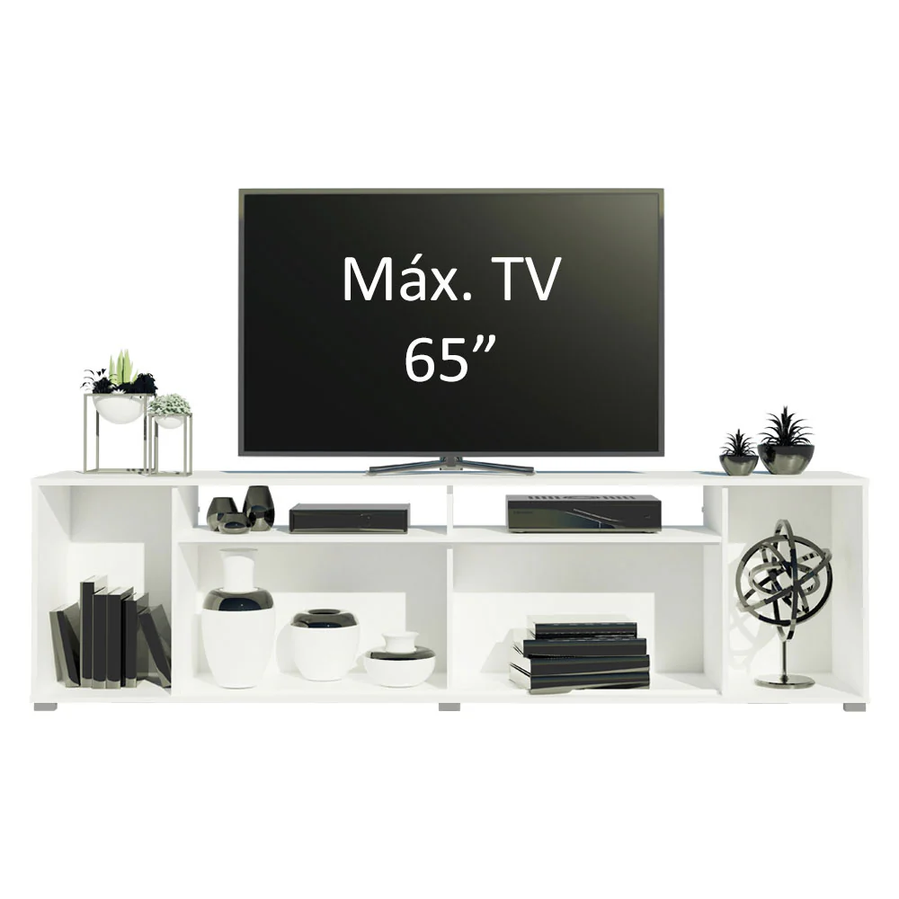 Rack para TV até 65 Polegadas Madesa Cancun Branco - Image 4