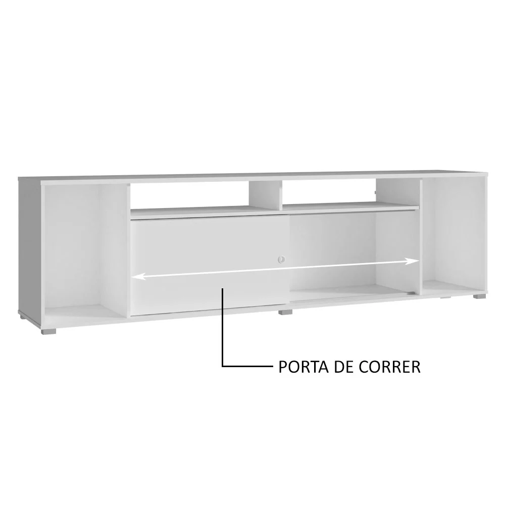 Rack para TV até 65 Polegadas Madesa Cancun Branco - Image 5