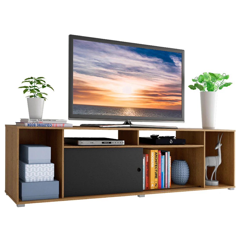 Rack para TV até 65 Polegadas Madesa Cancun Rustic/Preto - Image 2
