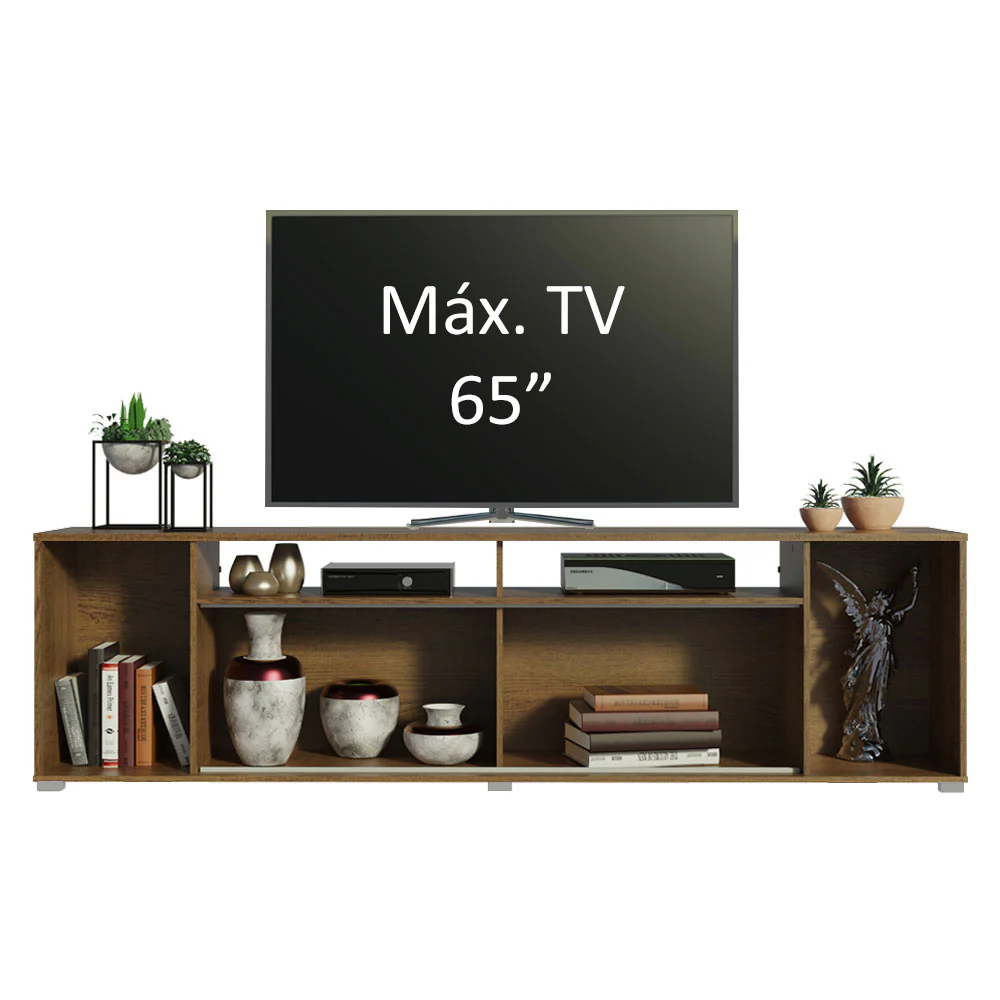 Rack para TV até 65 Polegadas Madesa Cancun Rustic/Preto - Image 4