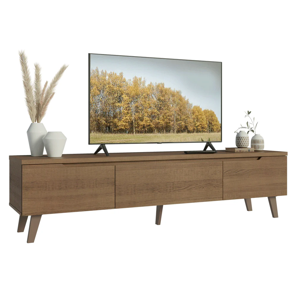 Rack para TV até 75 Polegadas 180 cm 2 Portas 1 Gaveta Rustic Dune Madesa - Image 2