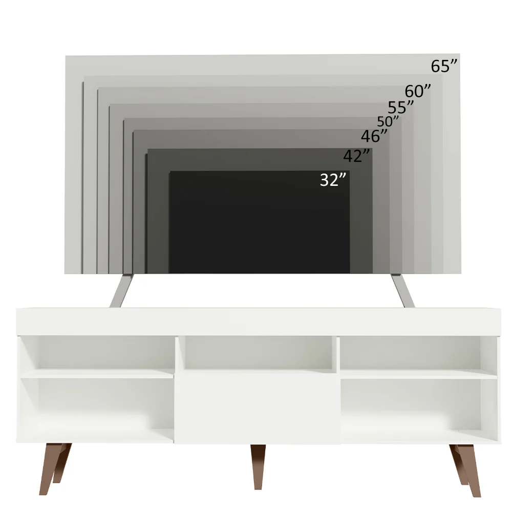 Rack para TV até 75 Polegadas Lille Madesa 180 cm 1 Porta Branco - Image 6
