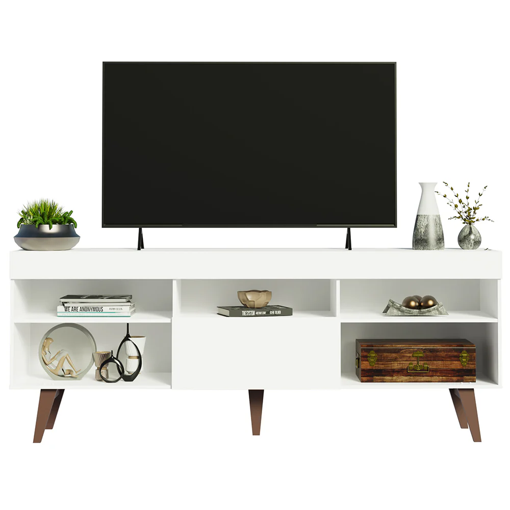 Rack para TV até 75 Polegadas Lille Madesa 180 cm 1 Porta Branco - Image 9