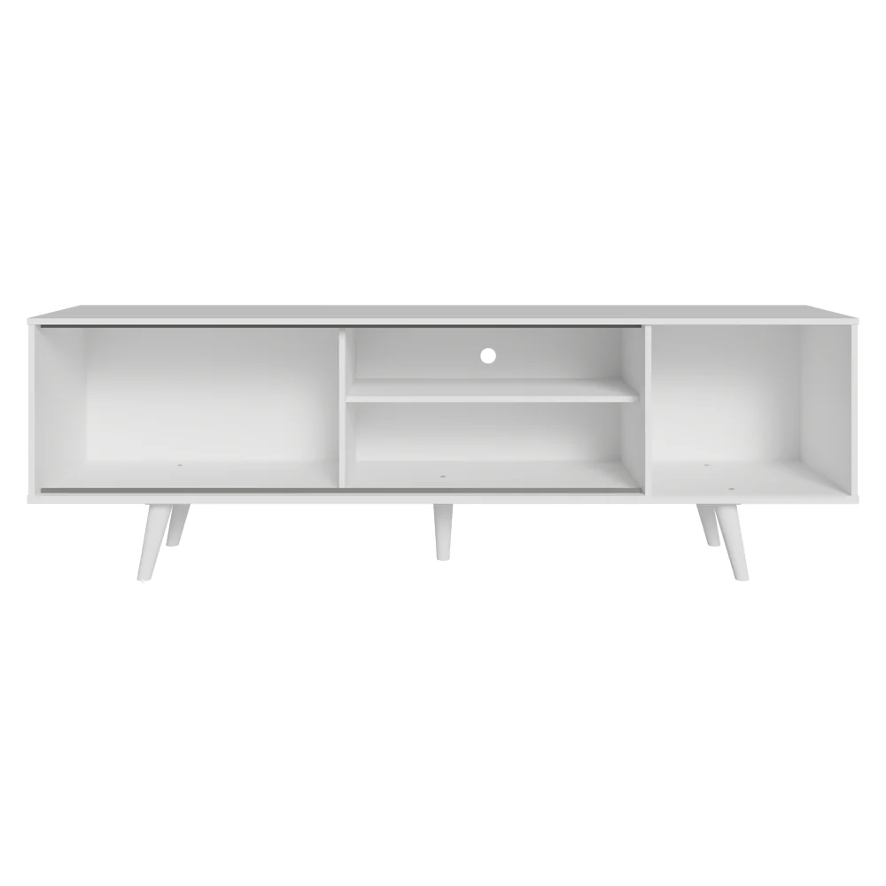Rack para TV até 80 Polegadas 160cm com Pés Branco/Preto Torino Madesa - Image 7