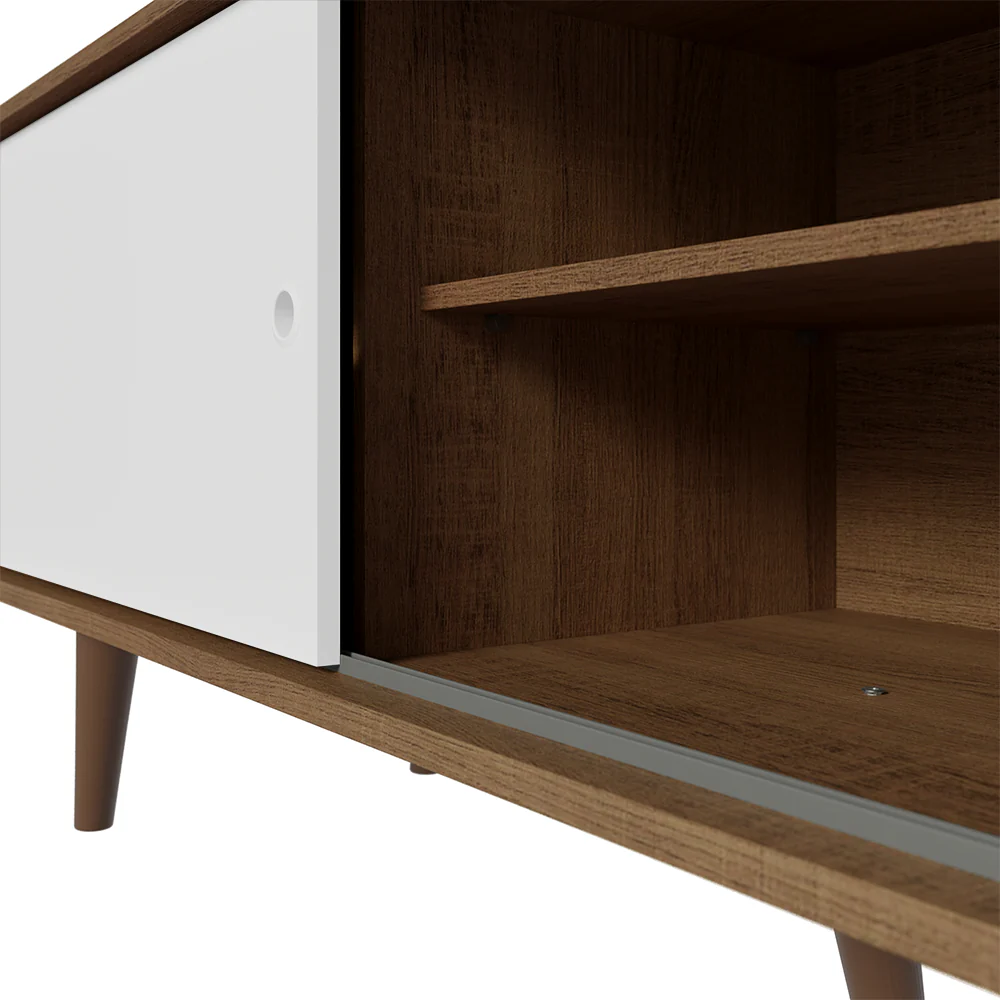 Rack para TV até 80 Polegadas 160cm com Pés Rustic/Branco/Rustic Torino Madesa - Image 8