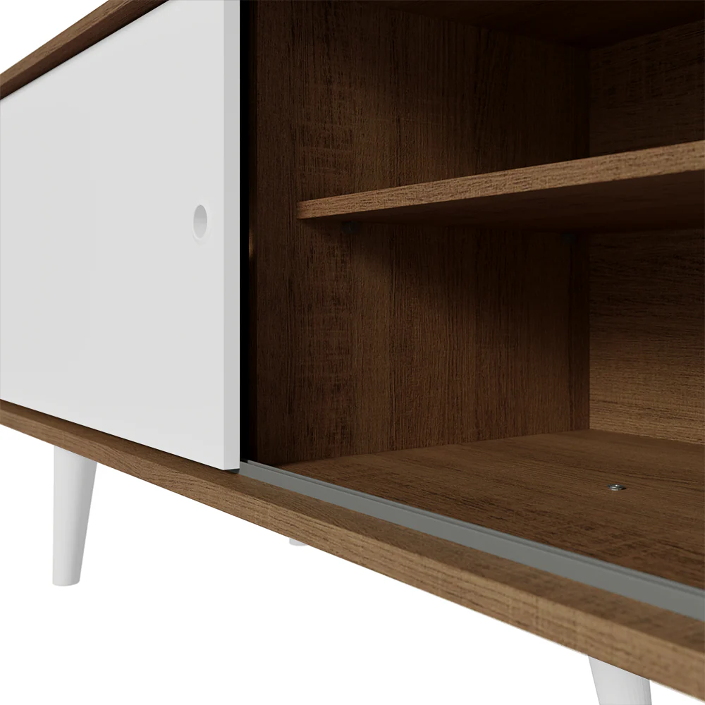 Rack para TV até 80 Polegadas 160cm com Pés Rustic/Branco Torino Madesa - Image 8