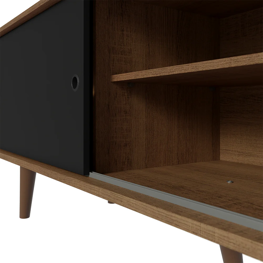 Rack para TV até 80 Polegadas 160cm com Pés Rustic/Preto Torino Madesa - Image 8
