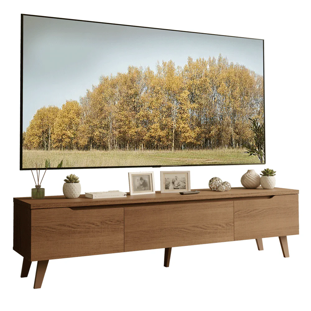 Rack para TV até 80 Polegadas 180 cm 2 Portas 1 Gaveta Rustic Nilo Madesa - Image 2