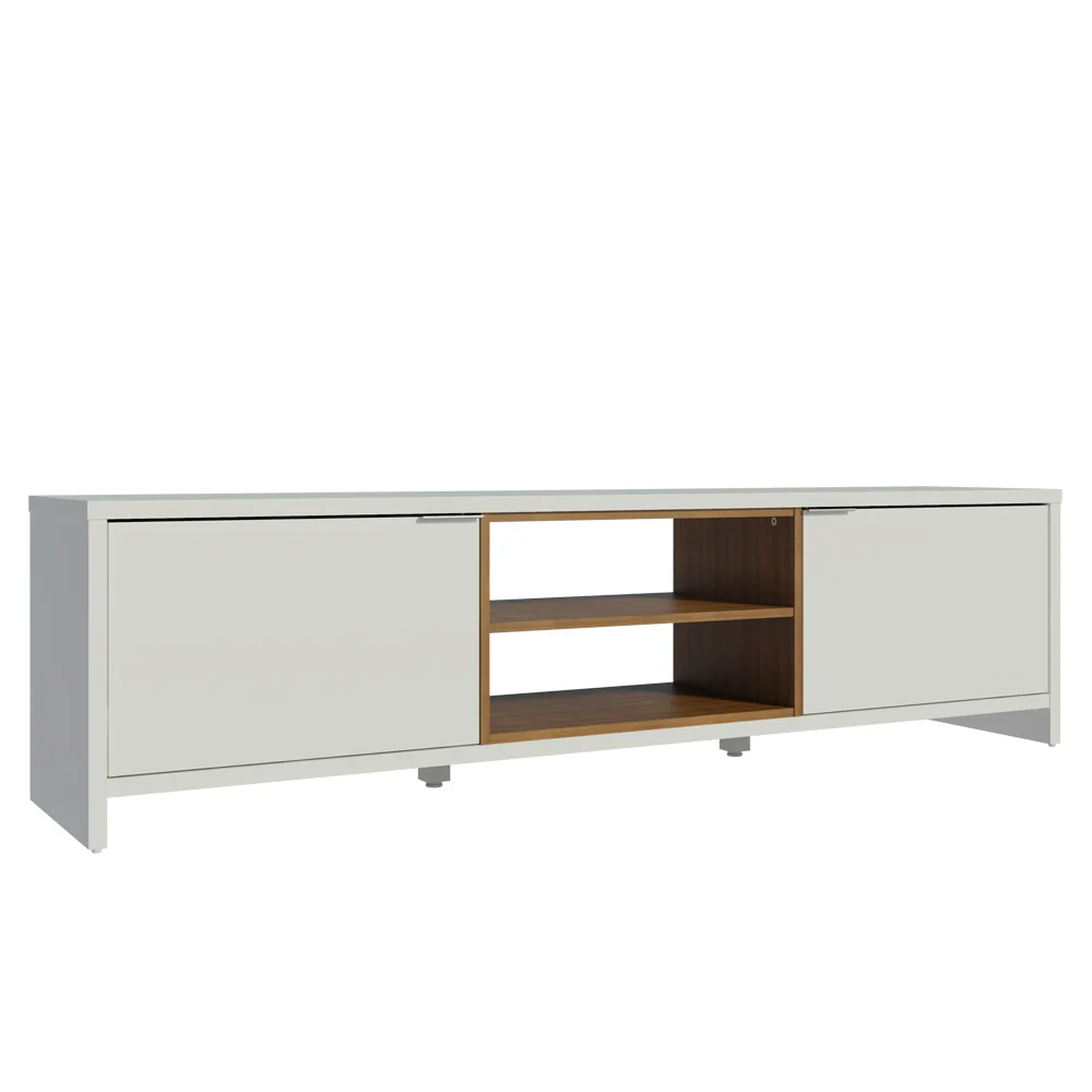 Rack para TV até 80 Polegadas 180cm 2 Portas Branco/Rustic Linz Madesa - Image 7