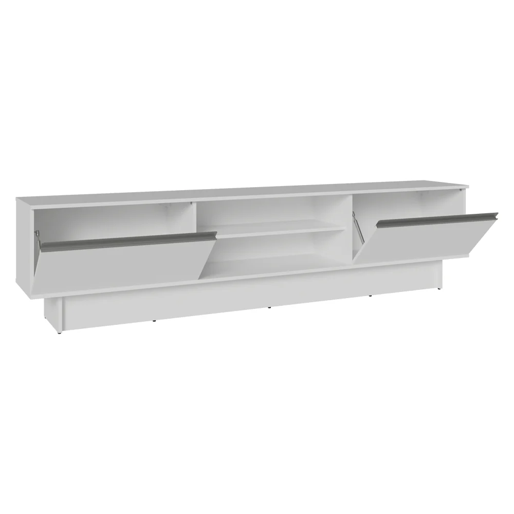 Rack para TV até 80 Polegadas 218 cm 2 Portas Branco Glamy Madesa - Image 5