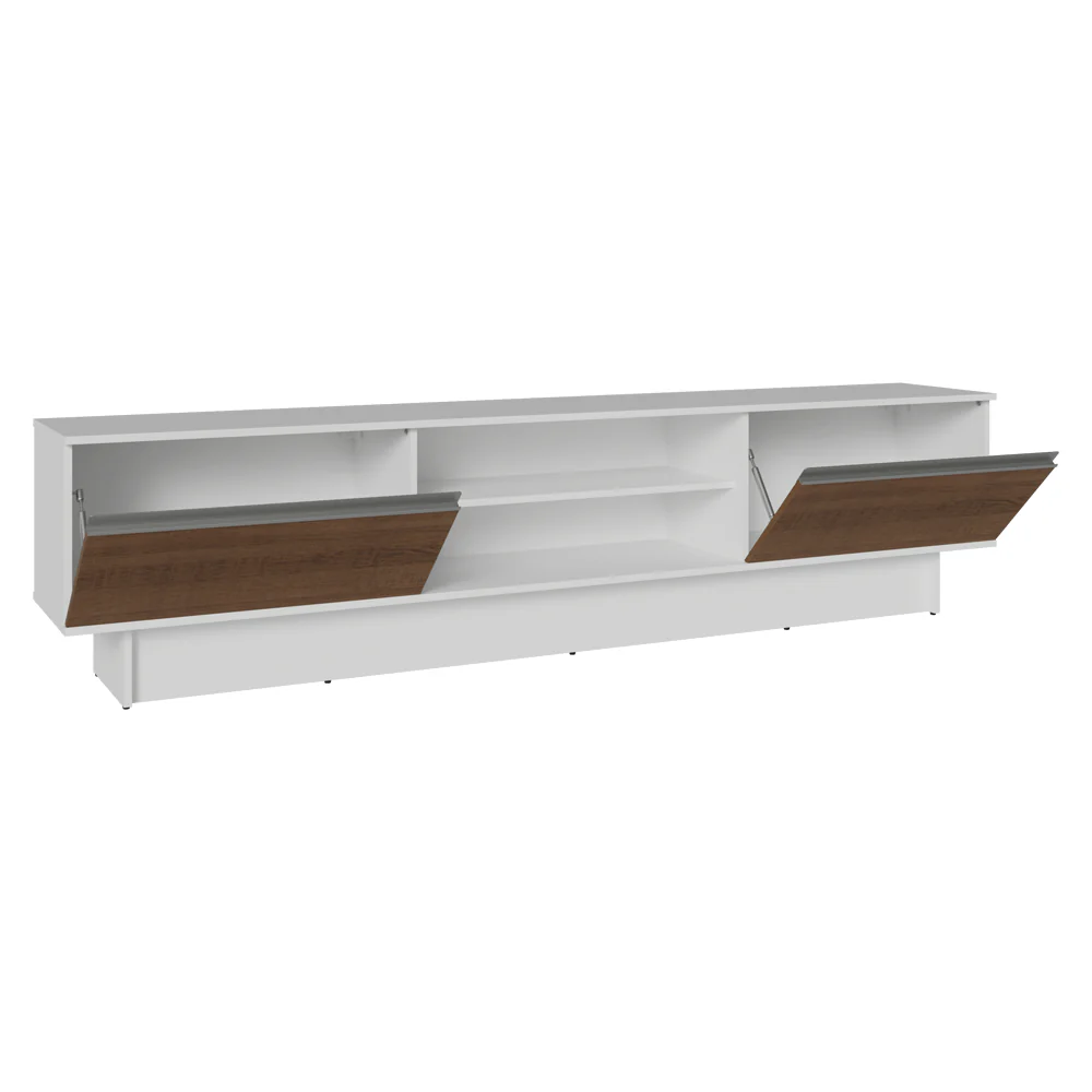 Rack para TV até 80 Polegadas 218 cm 2 Portas Branco/Rustic Glamy Madesa - Image 6