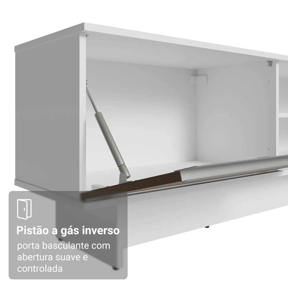 Rack para TV até 80 Polegadas 218 cm 2 Portas Branco/Rustic Glamy Madesa - Image 8