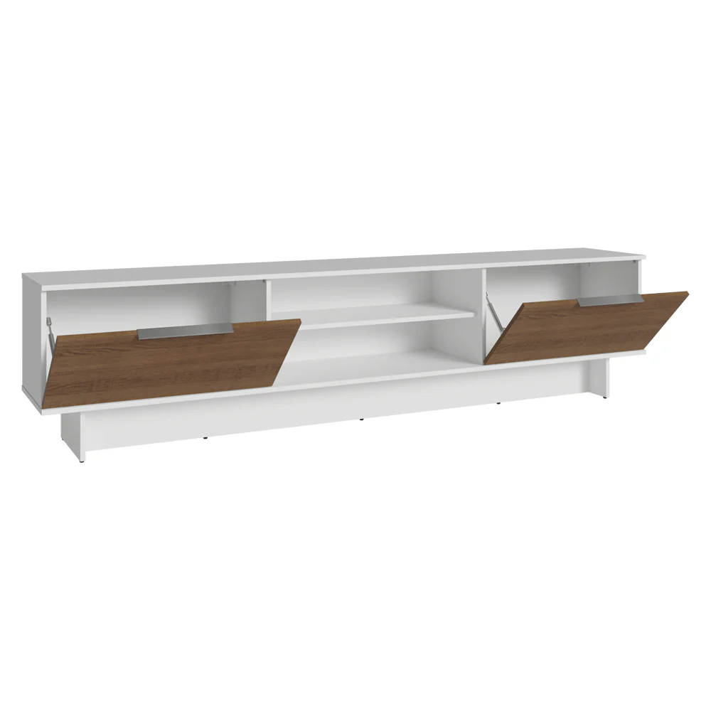 Rack para TV até 80 Polegadas 218 cm 2 Portas Branco/Rustic Stella Madesa - Image 6