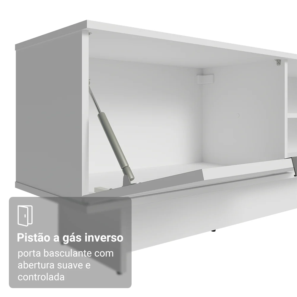 Rack para TV até 80 Polegadas 218 cm 2 Portas Branco Stella Madesa - Image 8