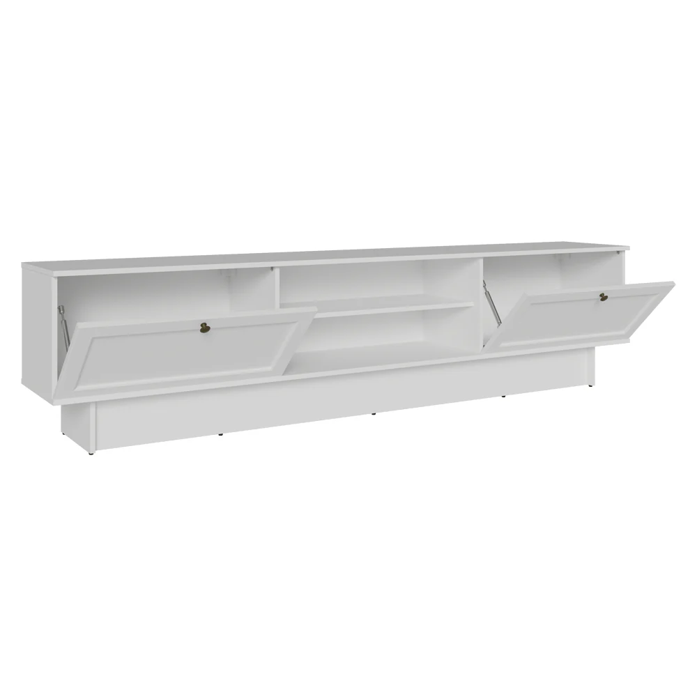 Rack para TV até 80 Polegadas 218 cm 2 Portas Branco Vik Madesa - Image 8