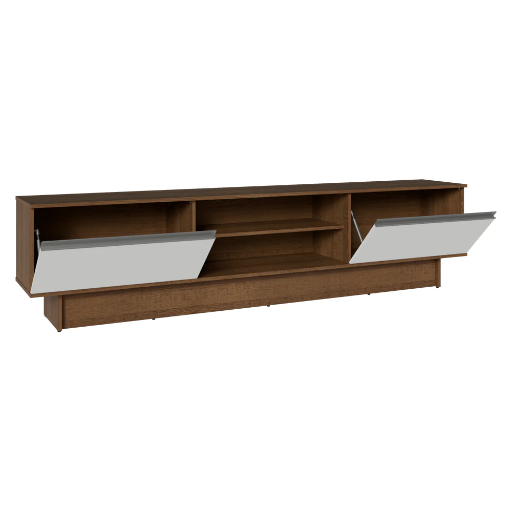 Rack para TV até 80 Polegadas 218 cm 2 Portas Rustic/Branco Glamy Madesa - Image 6