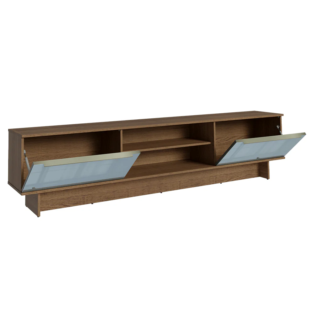 Rack para TV até 80 Polegadas 218 cm 2 Portas Rustic/Cinza Lux Madesa - Image 6