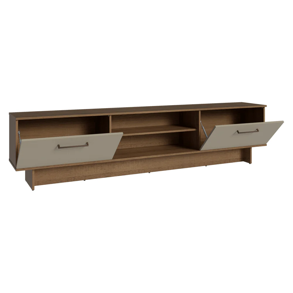 Rack para TV até 80 Polegadas 218 cm 2 Portas Rustic/Crema Agata Madesa - Image 9