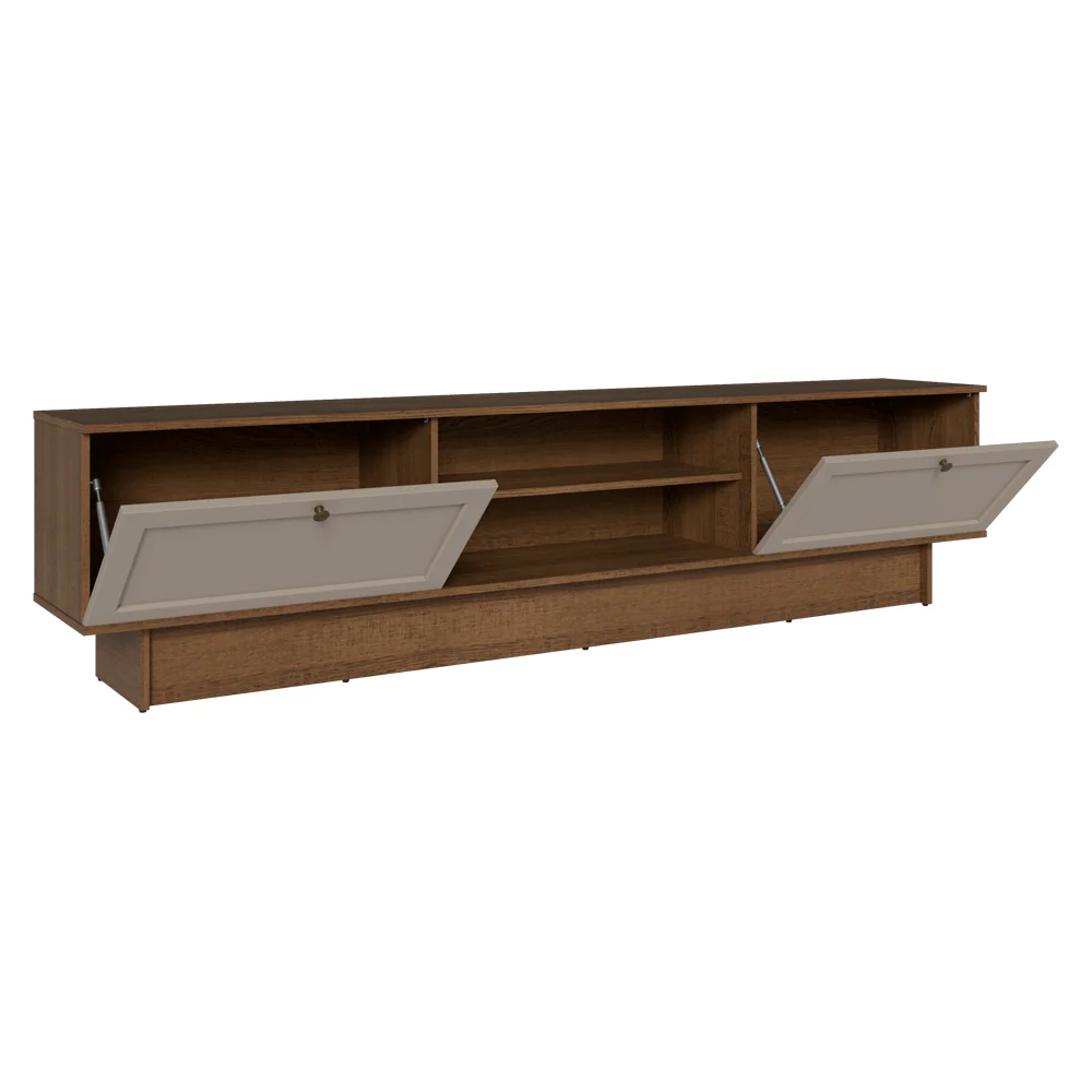 Rack para TV até 80 Polegadas 218 cm 2 Portas Rustic/Crema Vik Madesa - Image 8