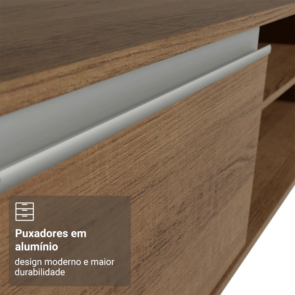 Rack para TV até 80 Polegadas 218 cm 2 Portas Rustic Glamy Madesa - Image 7