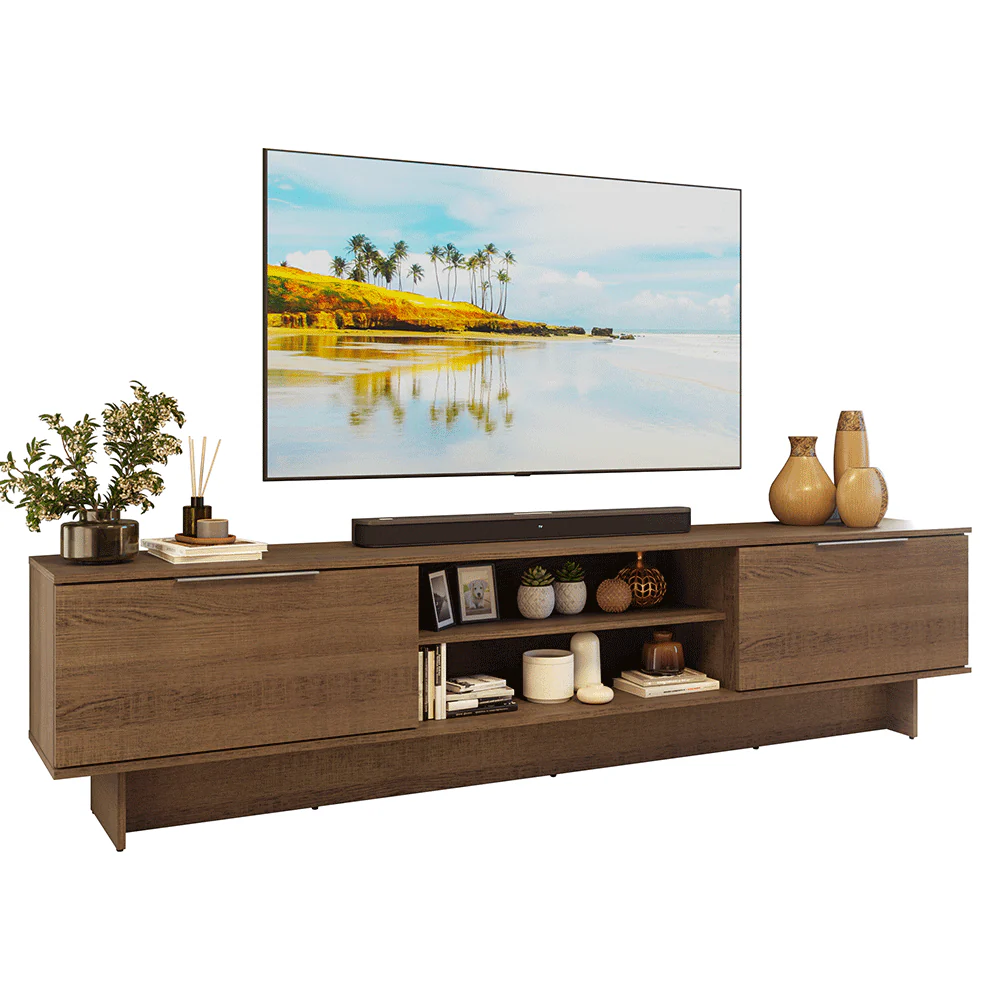Rack para TV até 80 Polegadas 218 cm 2 Portas Rustic Stella Madesa - Image 2