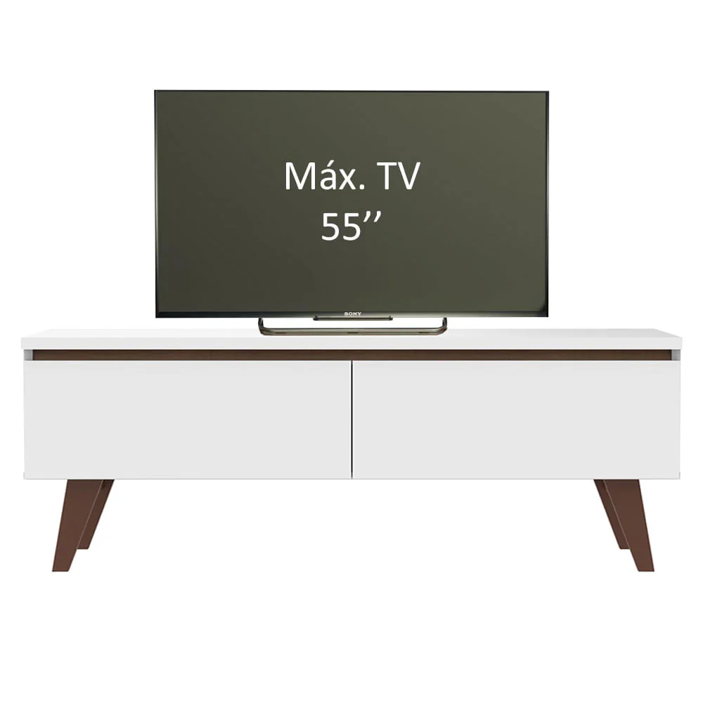 Rack para TV até 55 Polegadas Madesa Le Mans com 2 Portas Rustic/Branco - Image 3