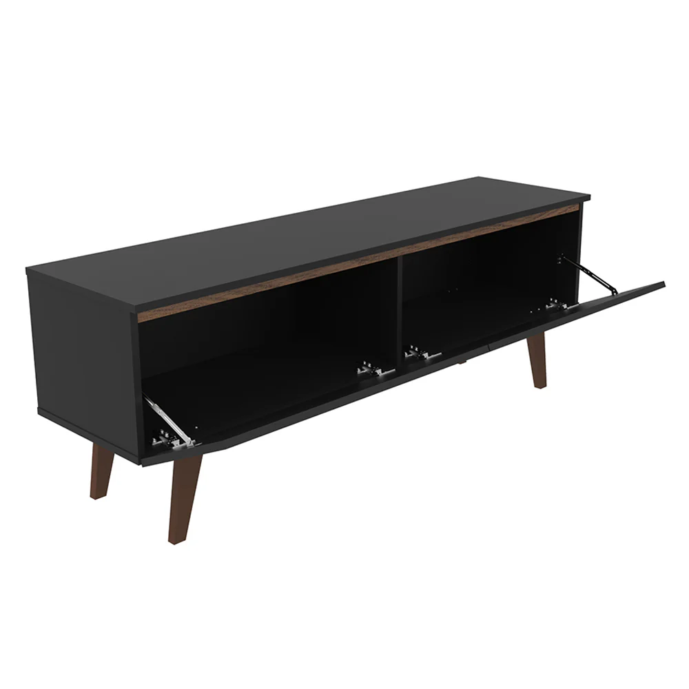 Rack para TV até 55 Polegadas Madesa Le Mans com 2 Portas Rustic/Preto - Image 4