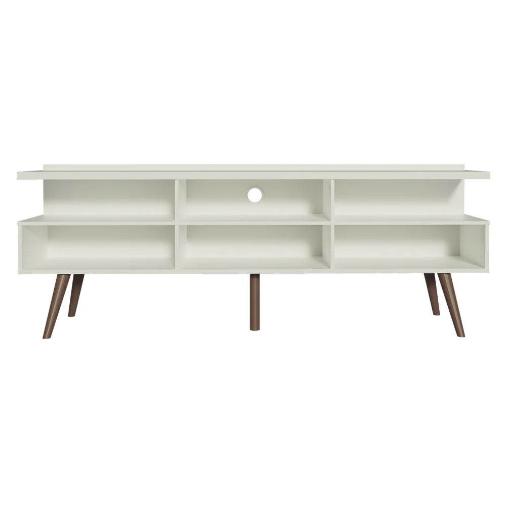 Rack para TV até 65 Polegadas Madesa Londres com Pés Retro Branco - Image 9