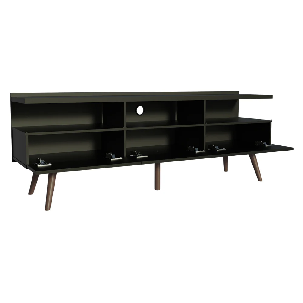 Rack para TV até 65 Polegadas Madesa Londres com Pés Retro Preto - Image 5