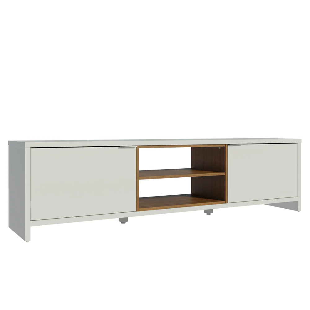 Rack para TV até 75 Polegadas Madesa Metz 180 cm 2 Portas Branco/Rustic - Image 7