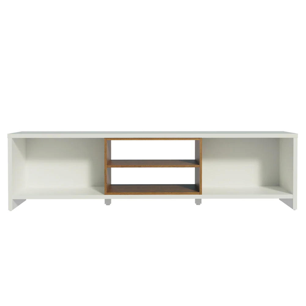 Rack para TV até 75 Polegadas Madesa Metz 180 cm 2 Portas Branco/Rustic - Image 8