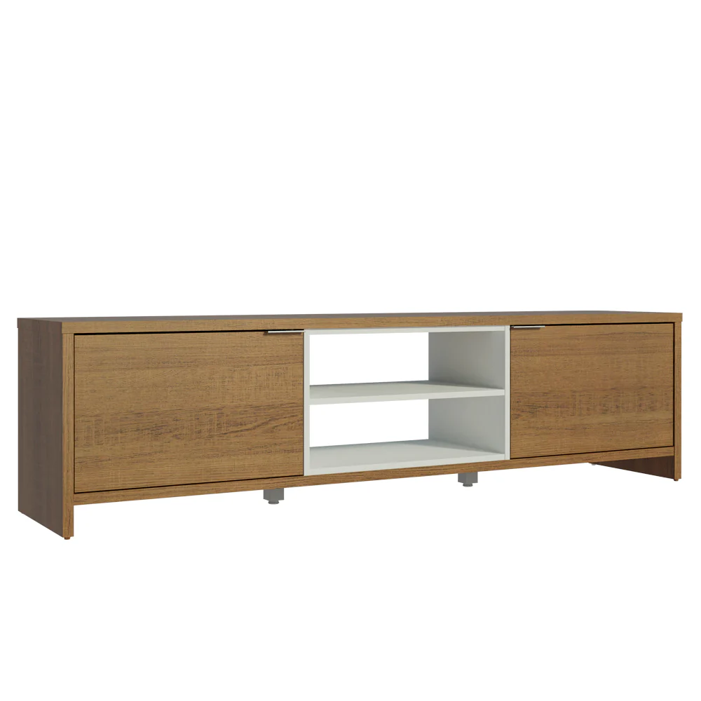 Rack para TV até 75 Polegadas Madesa Metz 180 cm 2 Portas Rustic/Branco - Image 7