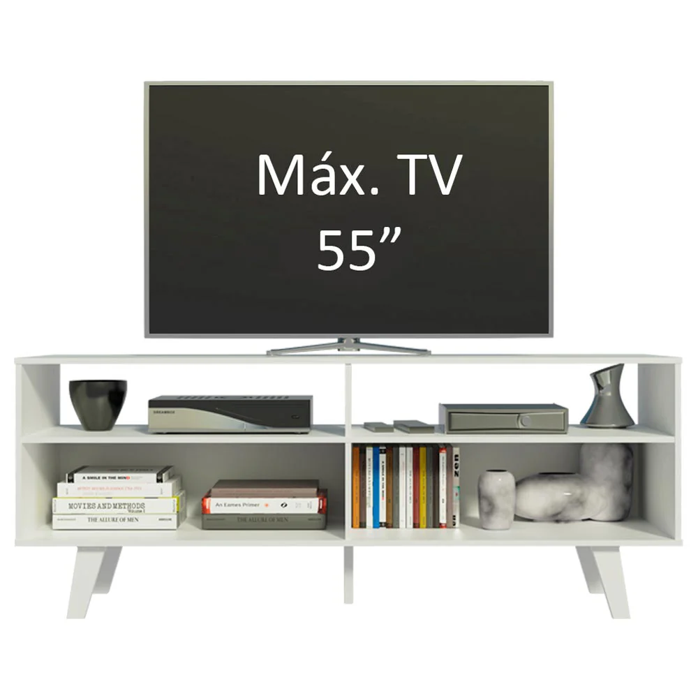Rack para TV até 55 Polegadas Madesa Oslo com 2 Portas Branco - Image 4