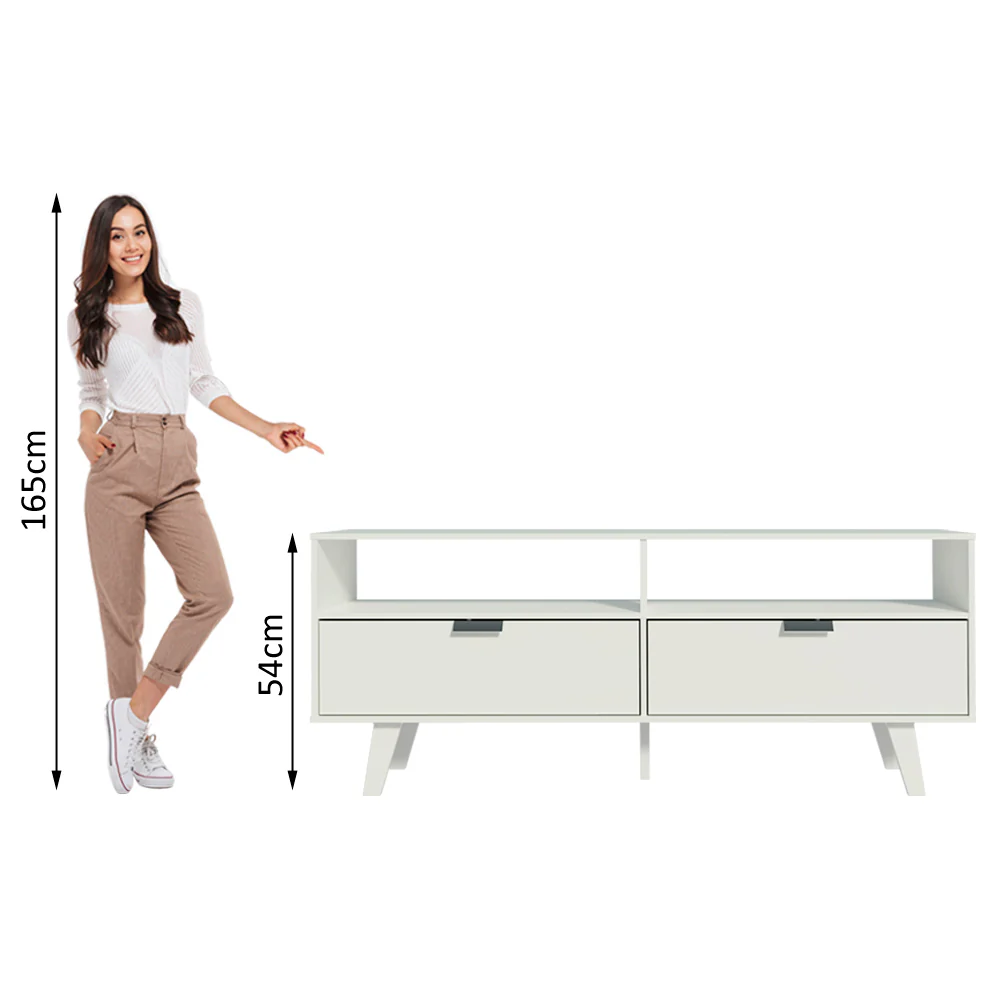 Rack para TV até 55 Polegadas Madesa Oslo com 2 Portas Branco - Image 6