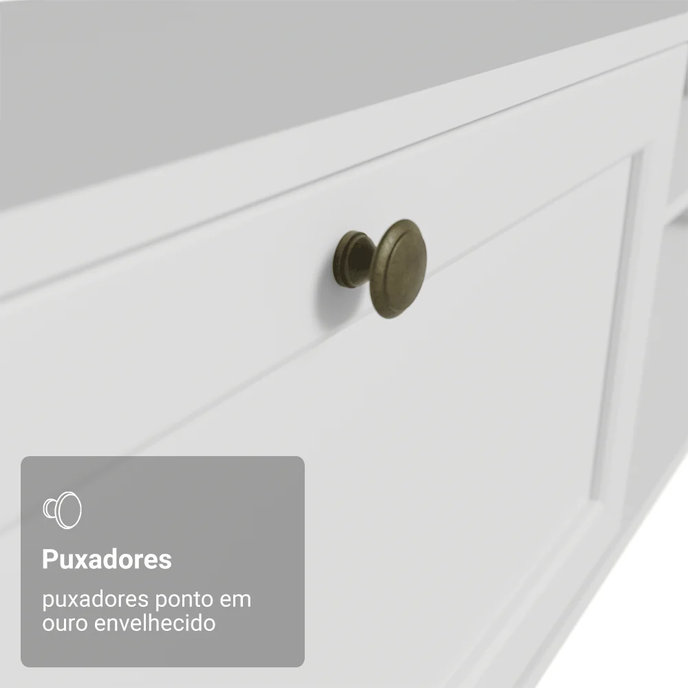 Rack Suspenso para TV até 80 Polegadas 218 cm 2 Portas Branco Vik Madesa - Image 7
