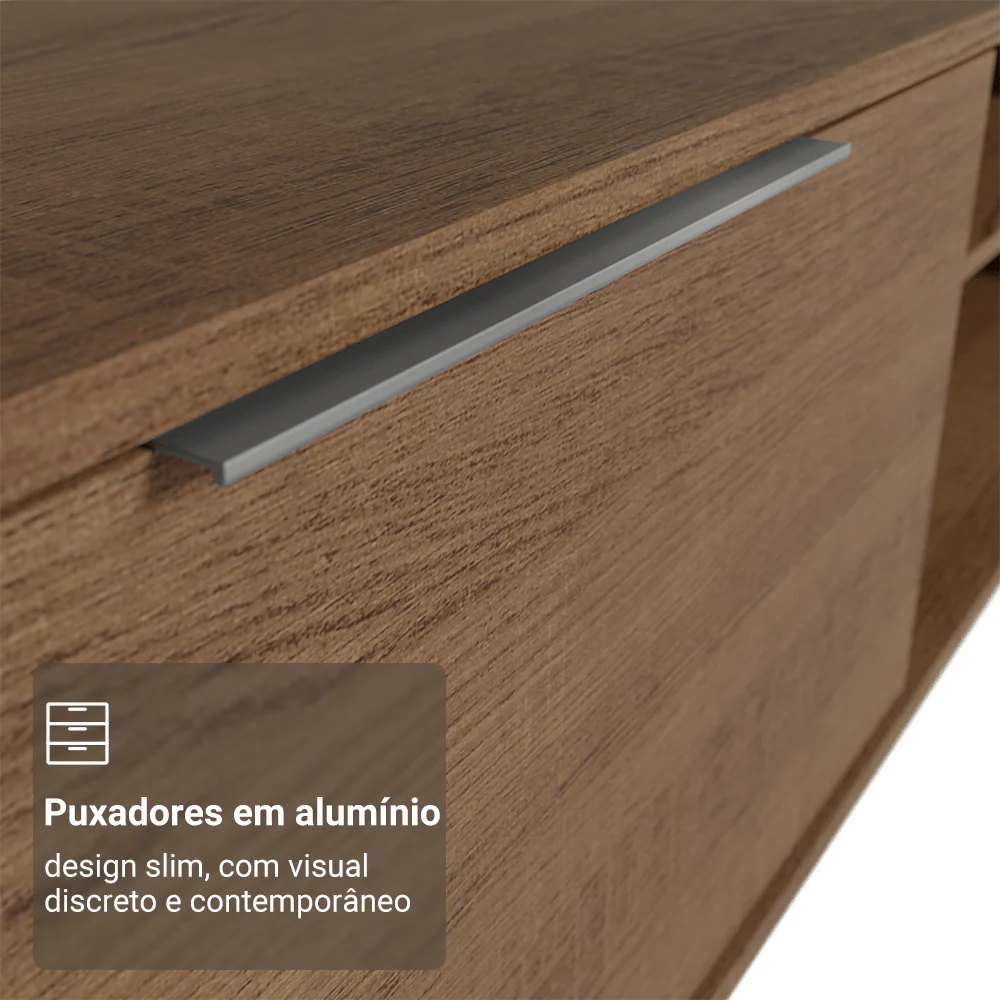Rack Suspenso para TV até 80 Polegadas 218 cm 2 Portas Rustic Stella Madesa - Image 7