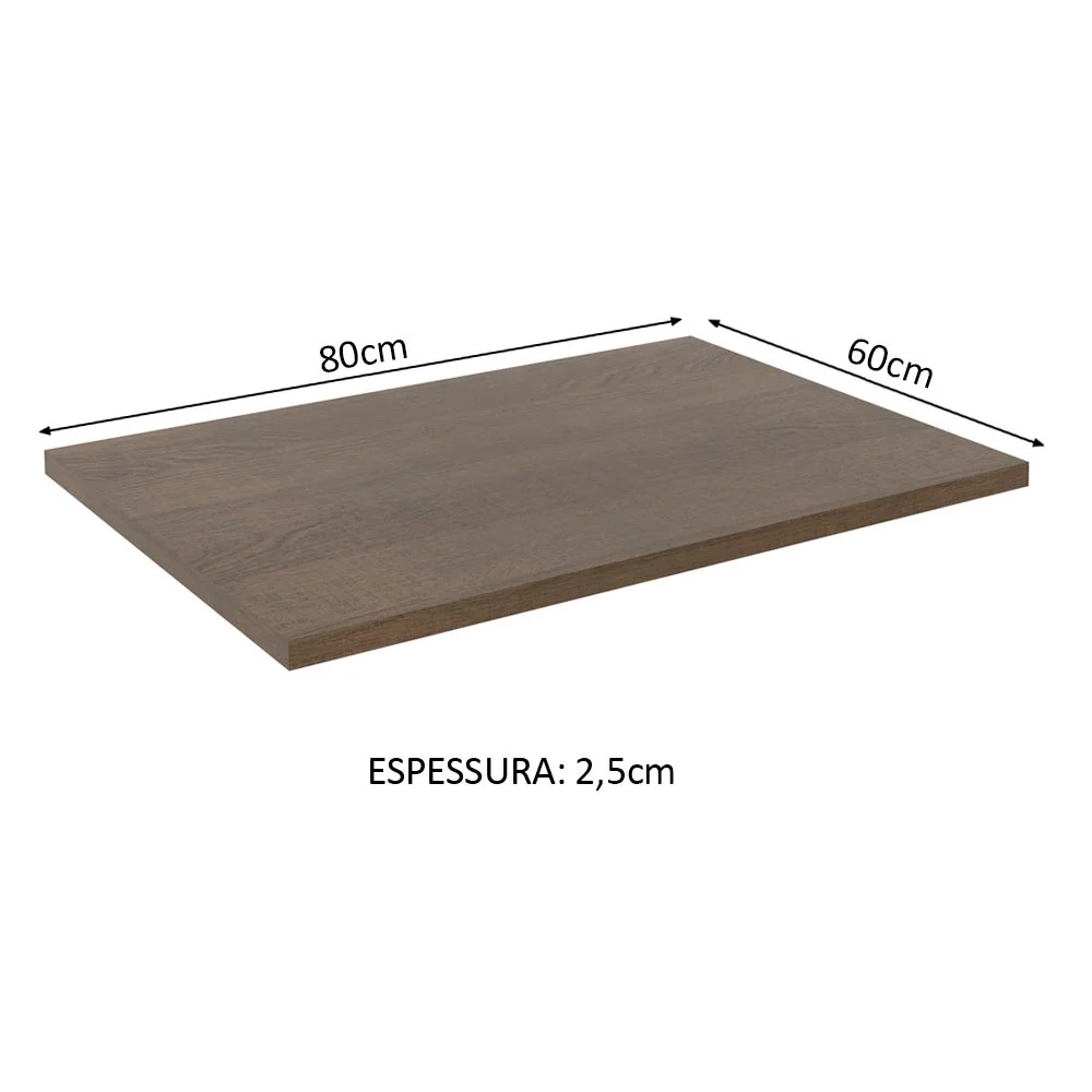 Tampo para Balcão de 80 x 60 cm para Cozinhas Madesa Glamy, Lux e Stella Rustic - Image 2