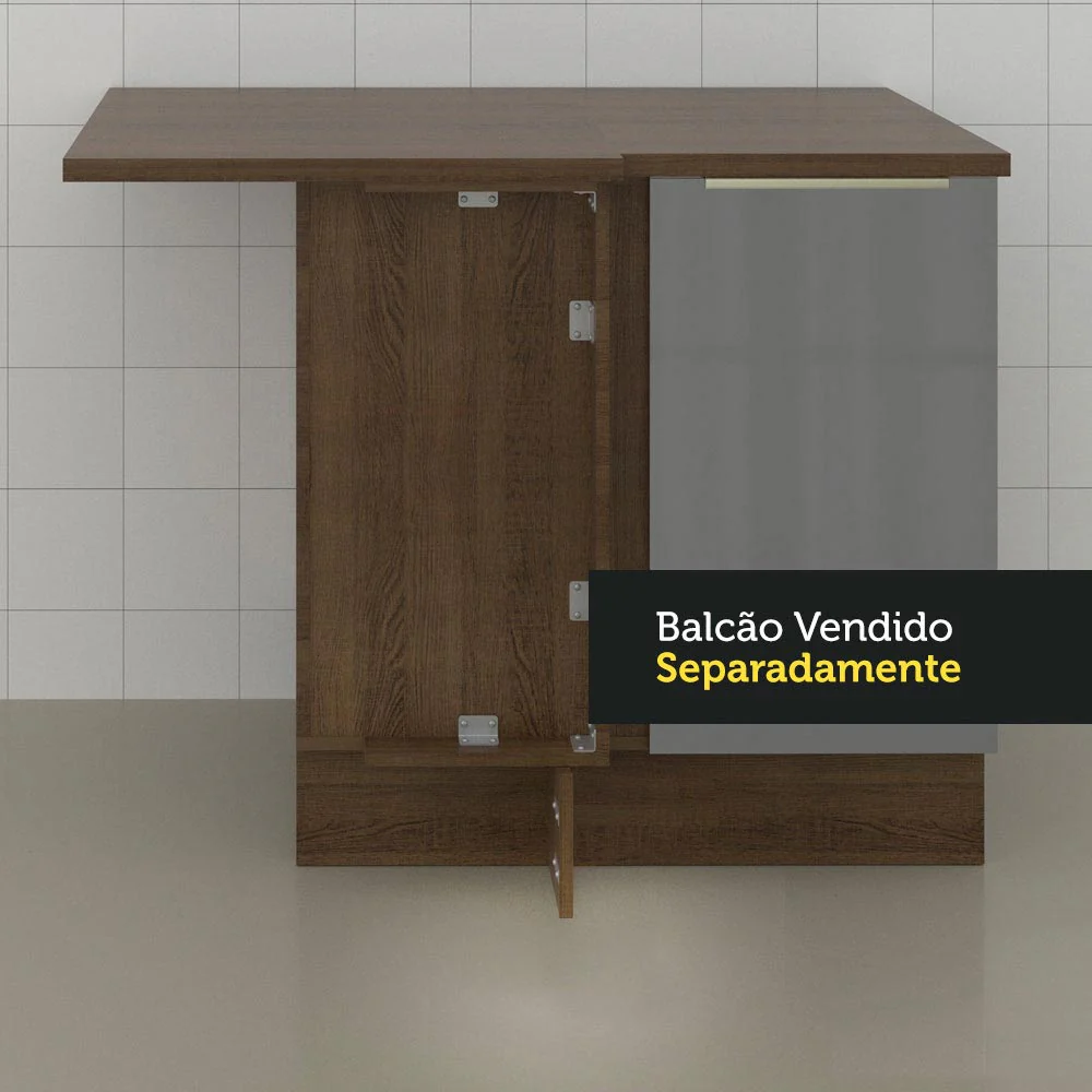 Tampo para Balcão de Canto de 64 x 102 cm para Cozinhas Madesa Glamy, Lux e Stella Rustic - Image 3