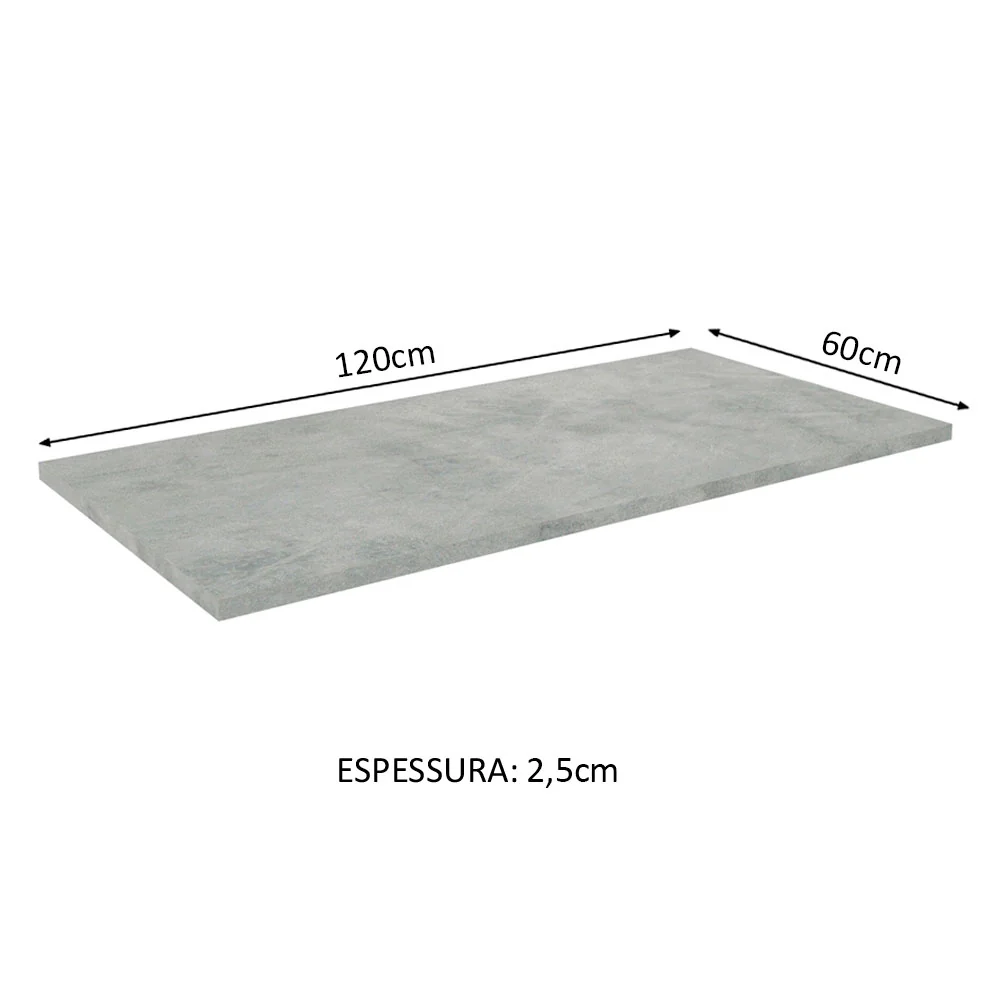 Tampo para Balcão de Pia de 120 x 60 cm para Cozinhas Madesa Glamy, Lux e Stella Mood - Image 2