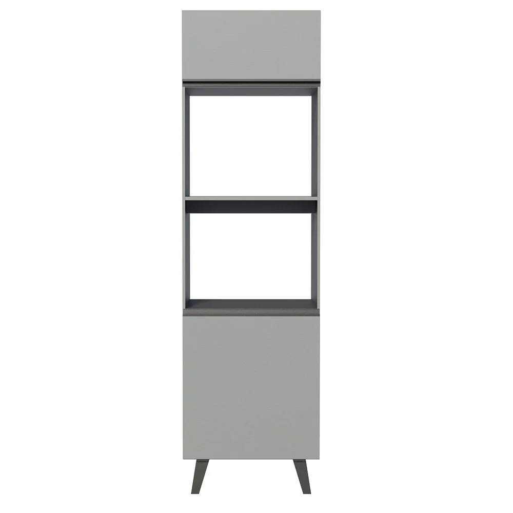Torre Quente 60 cm 2 Portas 2 Nichos Cinza Nice Madesa - Image 12